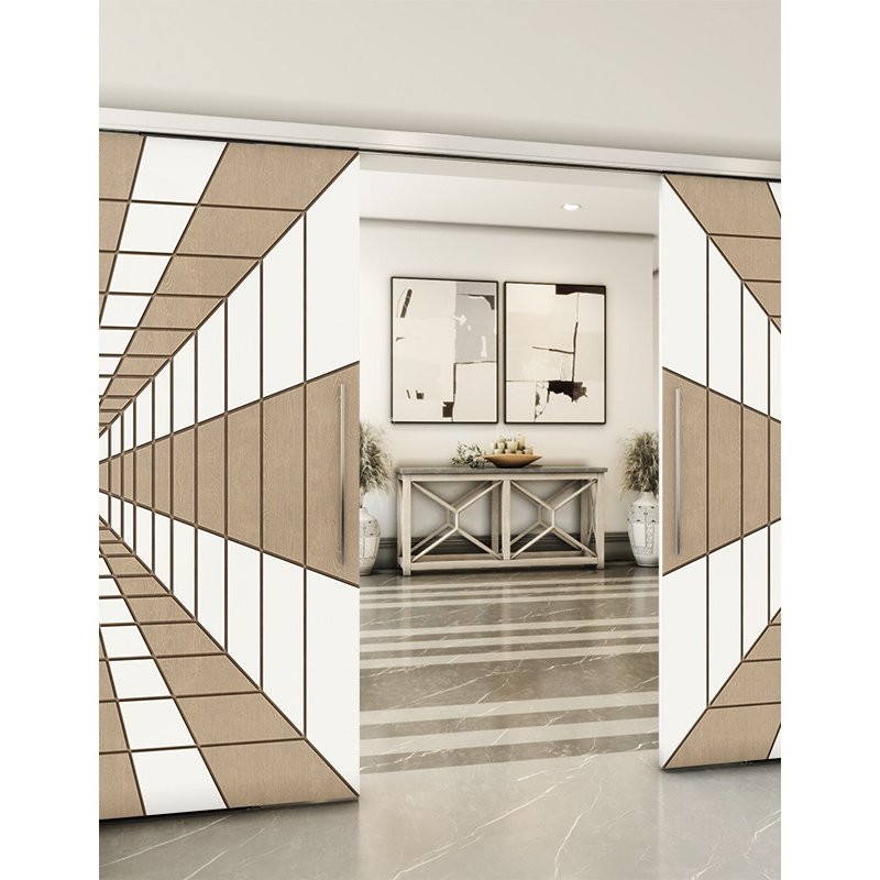 Holzschiebetür Slim-Line - Eiche und Weiss Model 3034 Holzschiebetür Slim-Line - Eiche und Weiss Model 3034