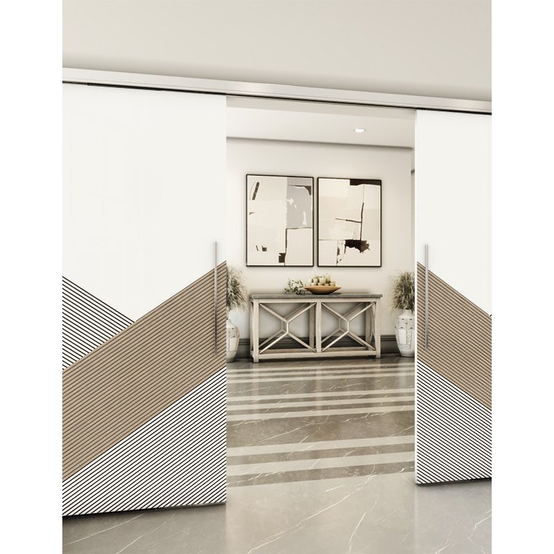 Holzschiebetür Slim-Line - Eiche und Weiss Model 3044 Holzschiebetür Slim-Line - Eiche und Weiss Model 3044
