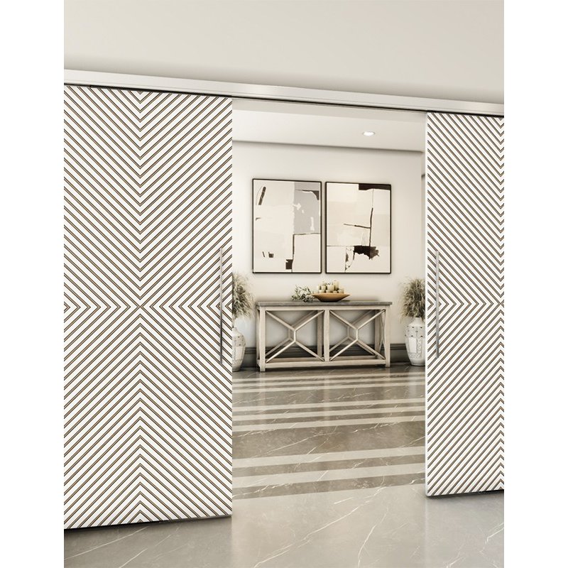 Holzschiebetür Slim-Line - Eiche und Weiss Model 3047 Holzschiebetür Slim-Line - Eiche und Weiss Model 3047