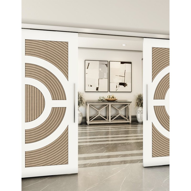 Holzschiebetür Slim-Line - Eiche und Weiss Model 3051 Holzschiebetür Slim-Line - Eiche und Weiss Model 3051