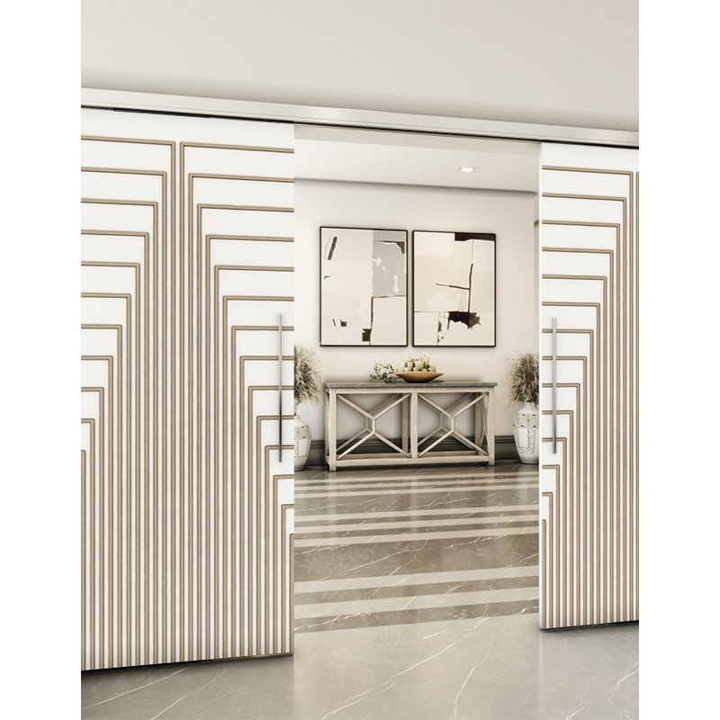 Holzschiebetür Slim-Line - Eiche und Weiss Model 3053 Holzschiebetür Slim-Line - Eiche und Weiss Model 3053