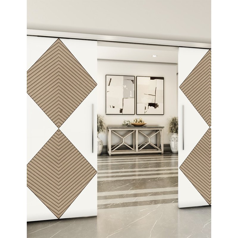 Holzschiebetür Slim-Line - Eiche und Weiss Model 3054 Holzschiebetür Slim-Line - Eiche und Weiss Model 3054