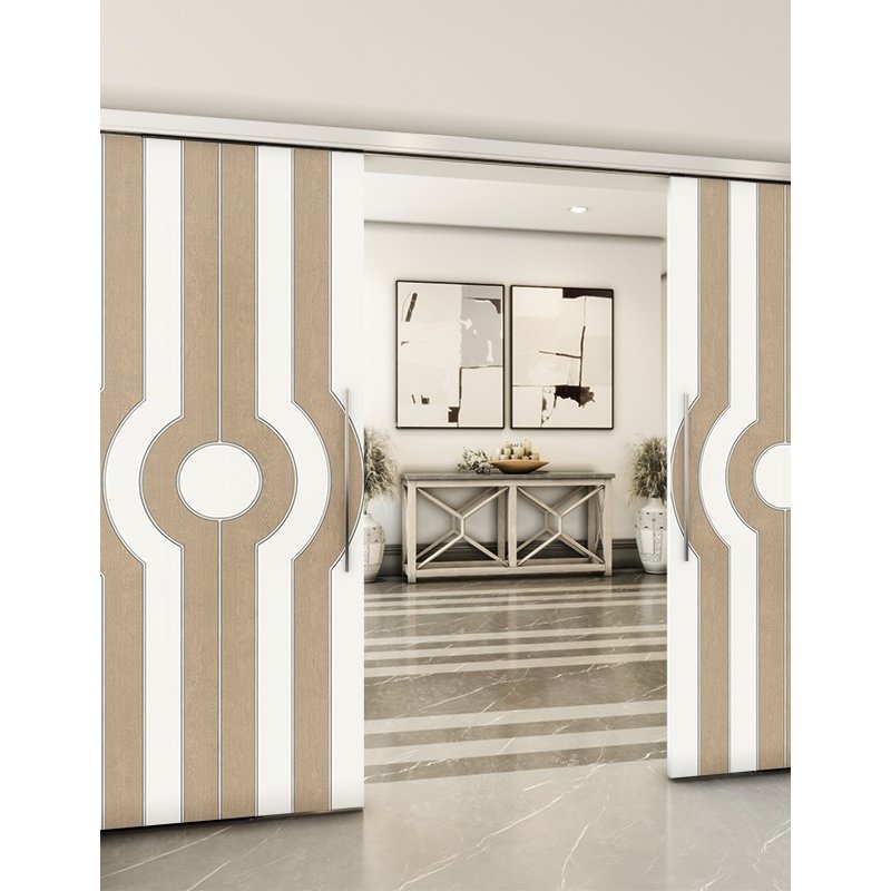 Holzschiebetür Slim-Line - Eiche und Weiss Model 3055 Holzschiebetür Slim-Line - Eiche und Weiss Model 3055