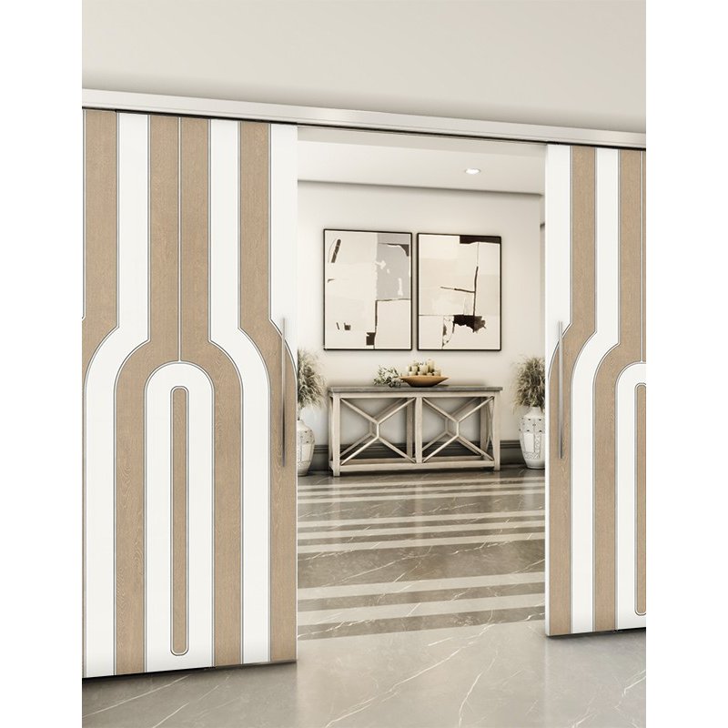 Holzschiebetür Slim-Line - Eiche und Weiss Model 3056 Holzschiebetür Slim-Line - Eiche und Weiss Model 3056