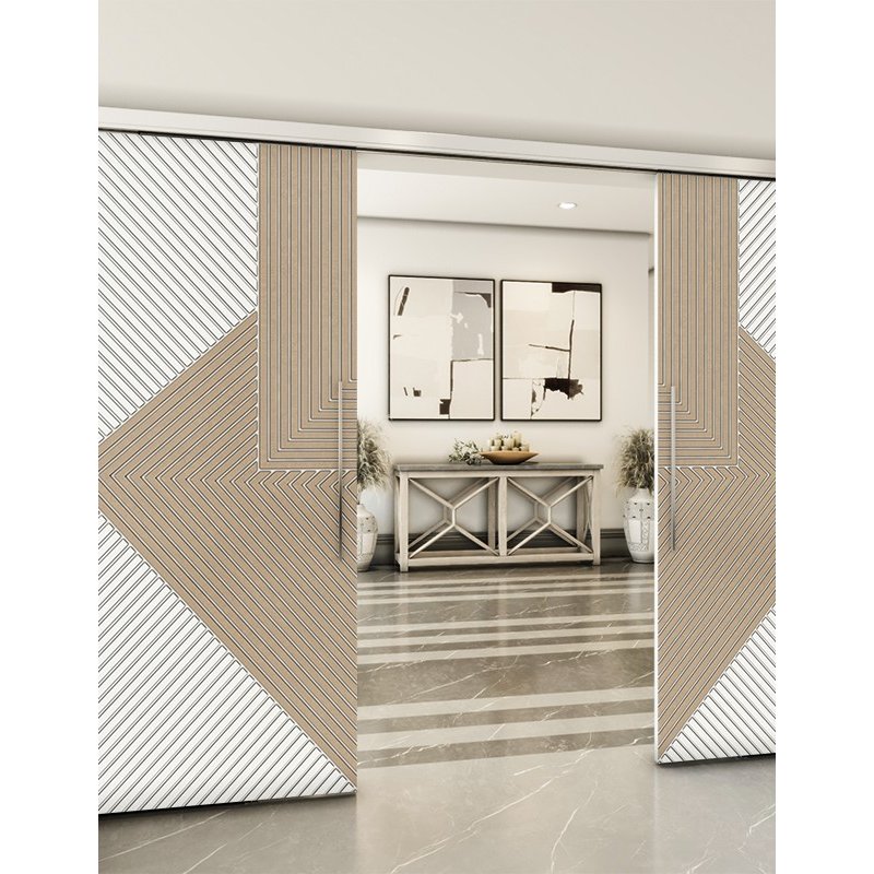 Holzschiebetür Slim-Line - Eiche und Weiss Model 3058 Holzschiebetür Slim-Line - Eiche und Weiss Model 3058