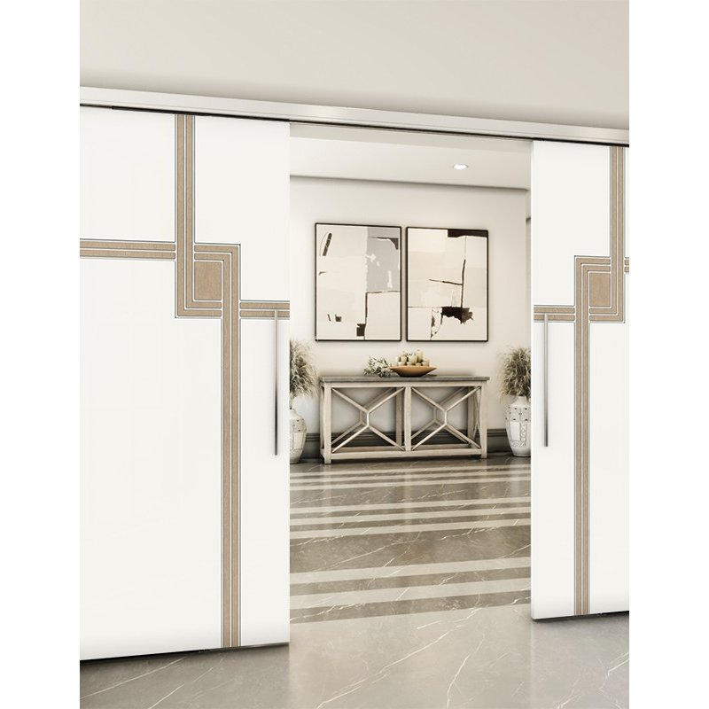Holzschiebetür Slim-Line - Eiche und Weiss Model 3059 Holzschiebetür Slim-Line - Eiche und Weiss Model 3059