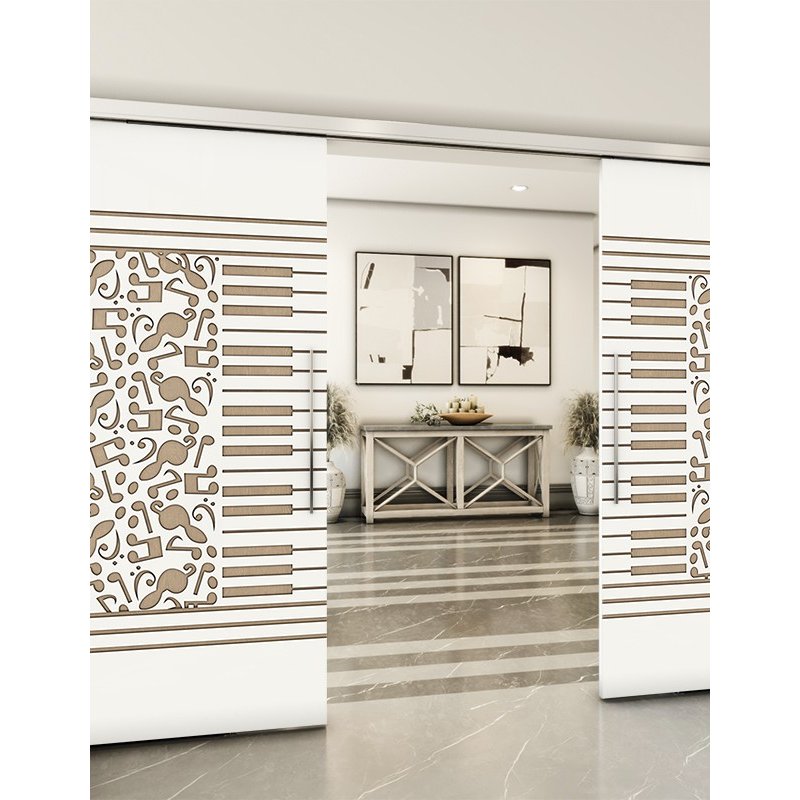 Holzschiebetür Slim-Line - Eiche und Weiss Model 3061 Holzschiebetür Slim-Line - Eiche und Weiss Model 3061