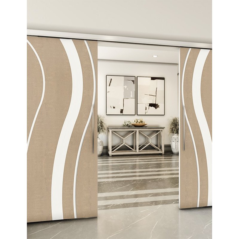 Holzschiebetür Slim-Line - Eiche und Weiss Model 3064 Holzschiebetür Slim-Line - Eiche und Weiss Model 3064