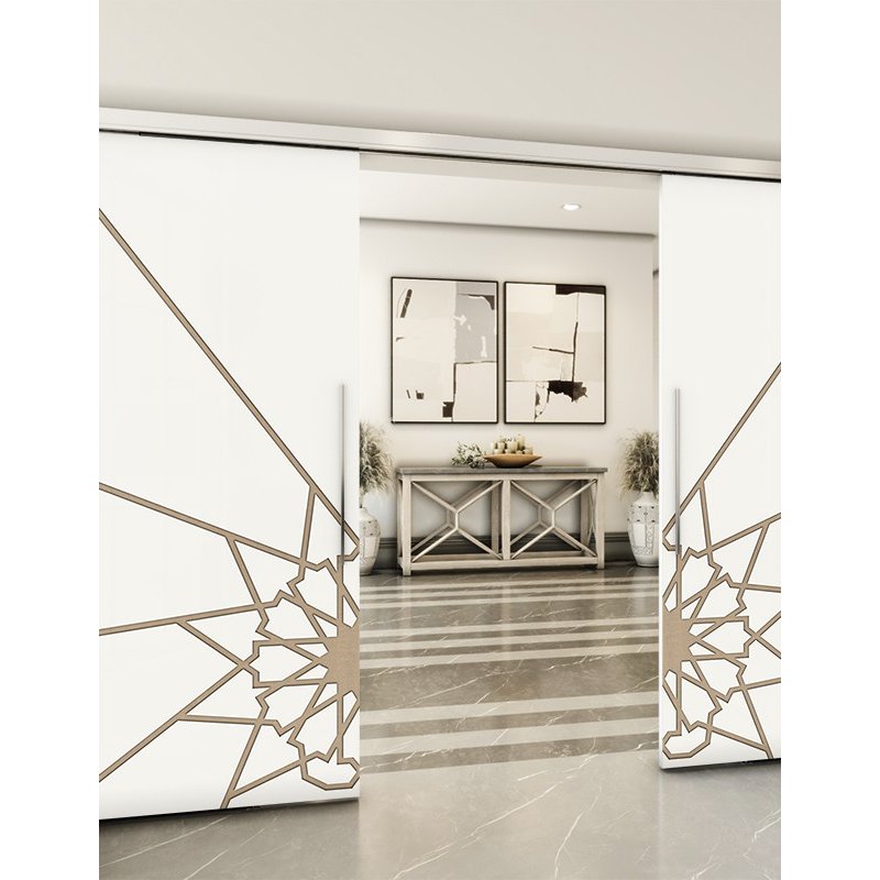 Holzschiebetür Slim-Line - Eiche und Weiss Model 3068 Holzschiebetür Slim-Line - Eiche und Weiss Model 3068