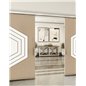 Holzschiebetür Slim-Line - Eiche und Weiss Model 3072 Holzschiebetür Slim-Line - Eiche und Weiss Model 3072