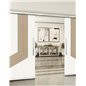 Holzschiebetür Slim-Line - Eiche und Weiss Model 3073 Holzschiebetür Slim-Line - Eiche und Weiss Model 3073