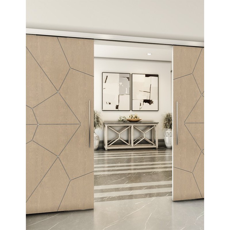 Holzschiebetür Slim-Line - Eiche und Weiss Model 3075 Holzschiebetür Slim-Line - Eiche und Weiss Model 3075