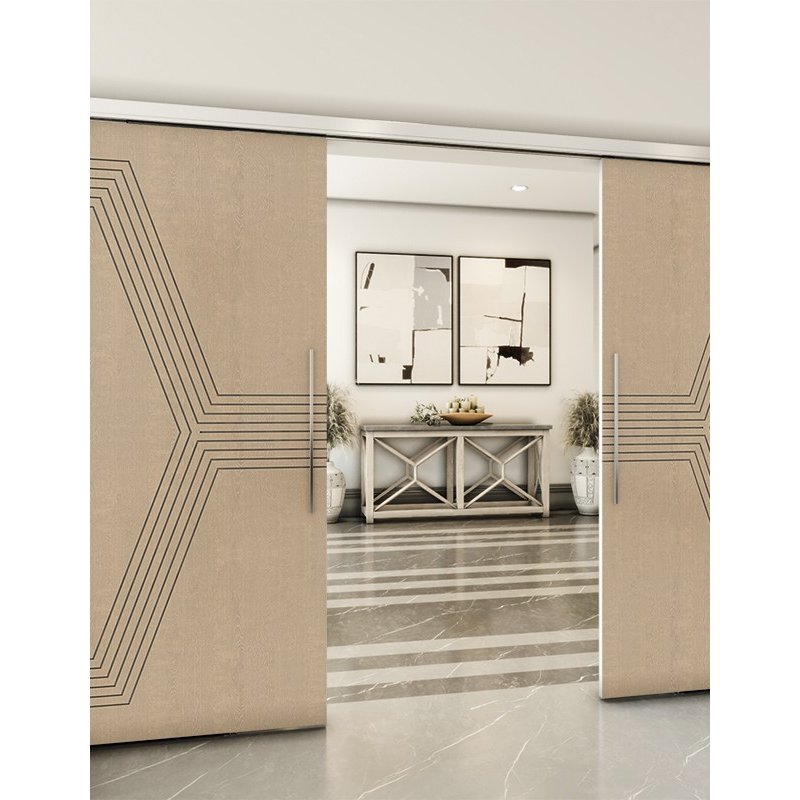 Holzschiebetür Slim-Line - Eiche und Weiss Model 3079 Holzschiebetür Slim-Line - Eiche und Weiss Model 3079
