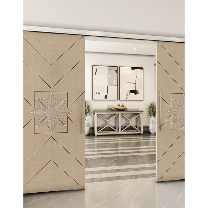 Holzschiebetür Slim-Line - Eiche und Weiss Model 3082 Holzschiebetür Slim-Line - Eiche und Weiss Model 3082