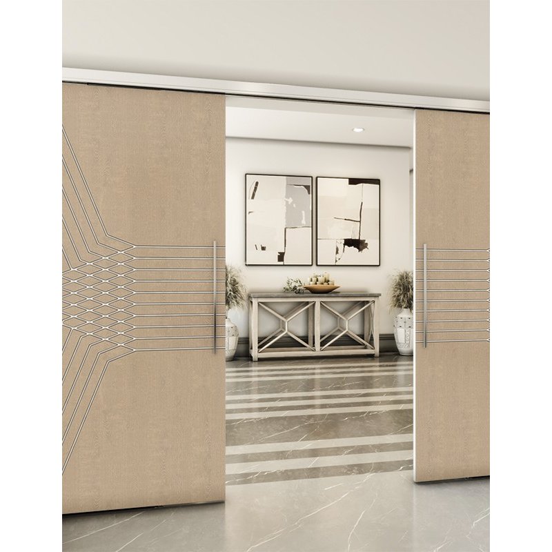 Holzschiebetür Slim-Line - Eiche und Weiss Model 3085 Holzschiebetür Slim-Line - Eiche und Weiss Model 3085
