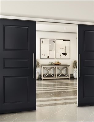 Holzschiebetür Slim-Line - Schwarz  Model 3021