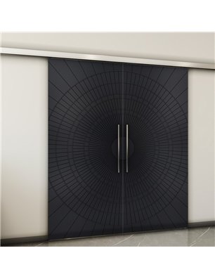 Holzschiebetür Slim-Line - Schwarz  Model 3036-2