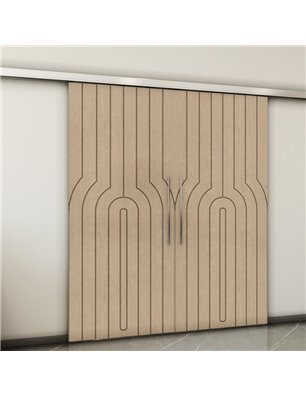 Holzschiebetür Slim-Line - Eiche  Model 3056-2
