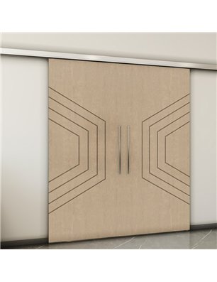Holzschiebetür Slim-Line - Eiche  Model 3072-2