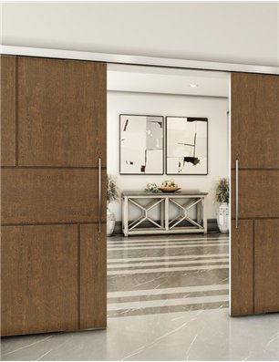 Holzschiebetür Slim-Line - Nussbaum  Model 3027