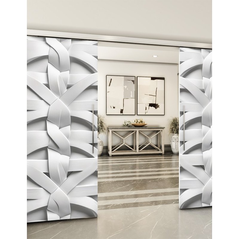 Holzschiebetür Slim-Line - Weiss 3D Model 3038 Holzschiebetür Slim-Line - Weiss 3D Model 3038