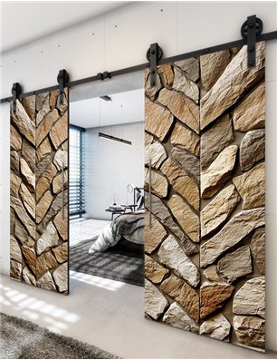 Holzschiebetür Barn-Line - Beton und Stein  Model 4009