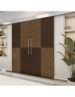 Holzschiebetür Eco-Line - Holz-Mix  Model 4050-2