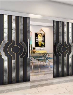 Holzschiebetür Eco-Line - Holz-Mix  Model 4055