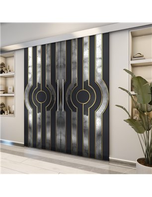 Holzschiebetür Eco-Line - Holz-Mix  Model 4055-2