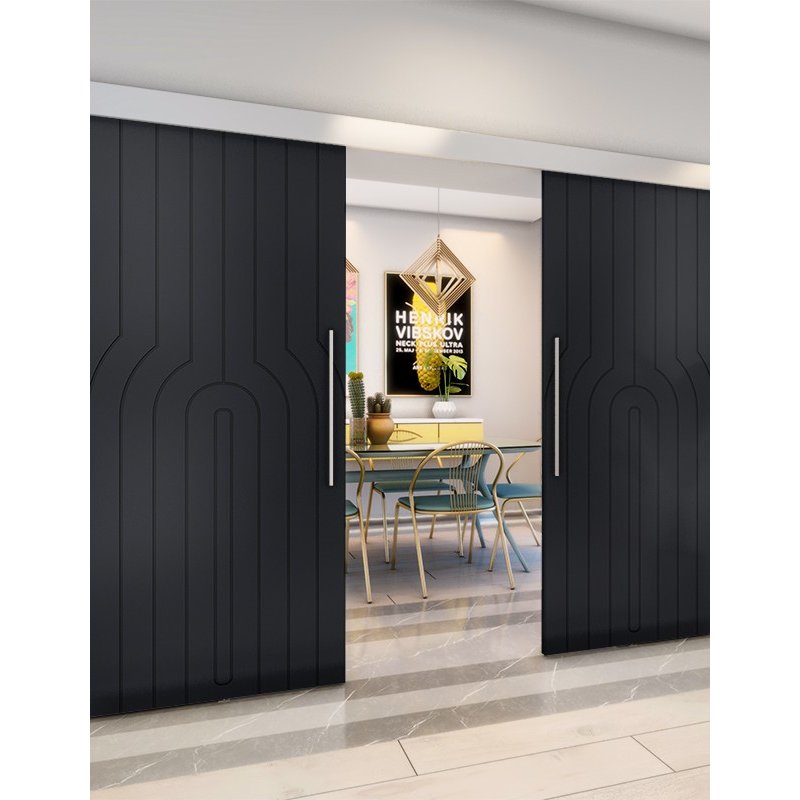 Holzschiebetür Eco-Line - Schwarz Model 4056 Holzschiebetür Eco-Line - Schwarz Model 4056