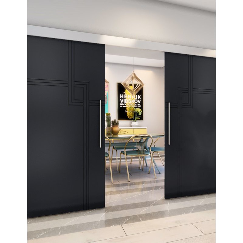 Holzschiebetür Eco-Line - Schwarz Model 4059 Holzschiebetür Eco-Line - Schwarz Model 4059