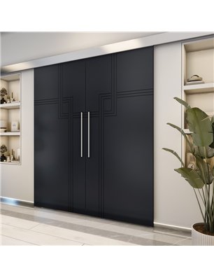 Holzschiebetür Eco-Line - Schwarz  Model 4059-2
