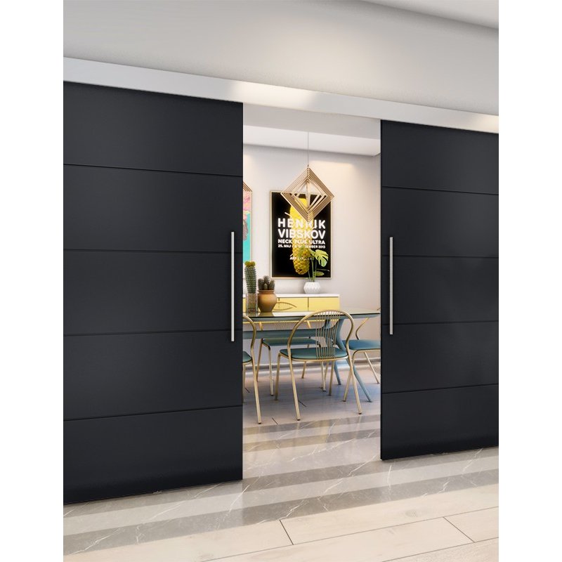 Holzschiebetür Eco-Line - Schwarz Model 4066 Holzschiebetür Eco-Line - Schwarz Model 4066