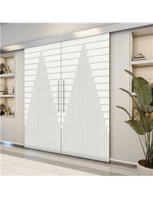 Holzschiebetür Eco-Line - Weiss  Model 4053-2