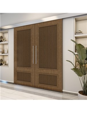 Holzschiebetür Eco-Line - Nussbaum  Model 4006-2