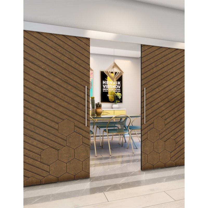 Holzschiebetür Eco-Line - Nussbaum Model 4016 Holzschiebetür Eco-Line - Nussbaum Model 4016