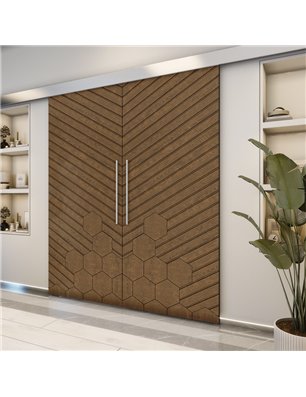 Holzschiebetür Eco-Line - Nussbaum  Model 4016-2