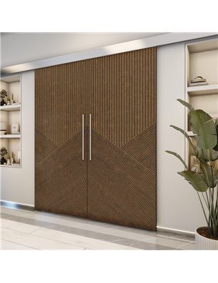 Holzschiebetür Eco-Line - Nussbaum  Model 4044-2