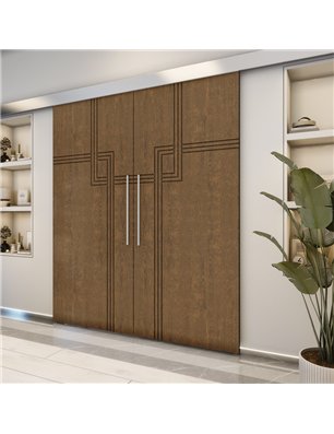 Holzschiebetür Eco-Line - Nussbaum  Model 4059-2