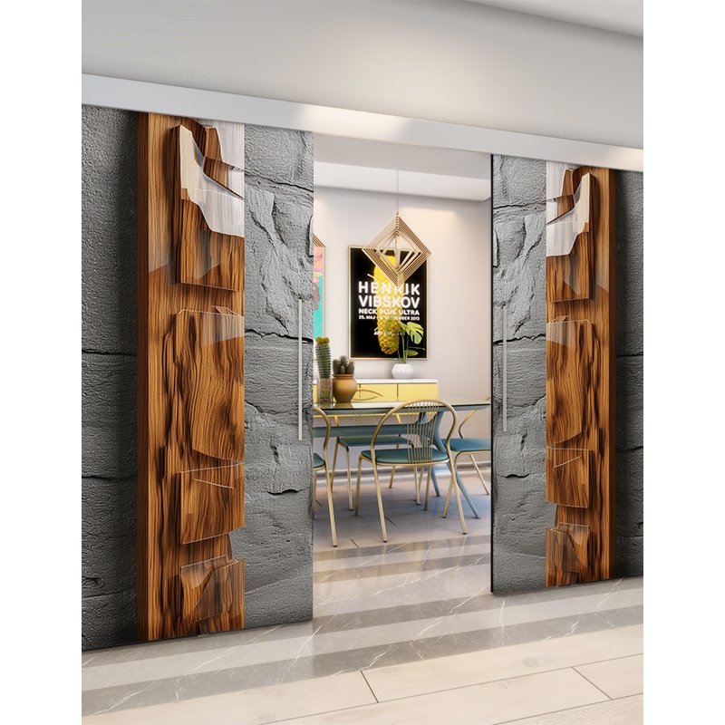 Holzschiebetür Eco-Line - Holzkunst Model 4076 Holzschiebetür Eco-Line - Holzkunst Model 4076