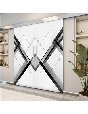 Holzschiebetür Eco-Line - Geometrie  Model 4044-2