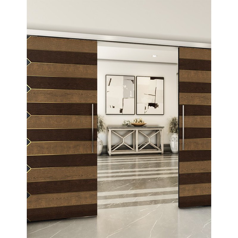Holzschiebetür Slim-Line - Holz-Mix Model 4007 Holzschiebetür Slim-Line - Holz-Mix Model 4007