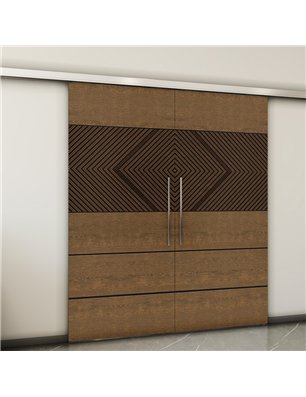Holzschiebetür Slim-Line - Holz-Mix  Model 4020-2