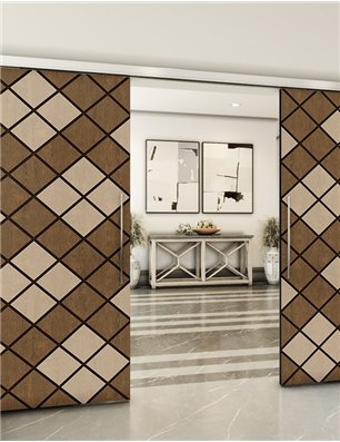 Holzschiebetür Slim-Line - Holz-Mix  Model 4025