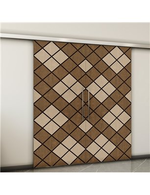 Holzschiebetür Slim-Line - Holz-Mix  Model 4025-2