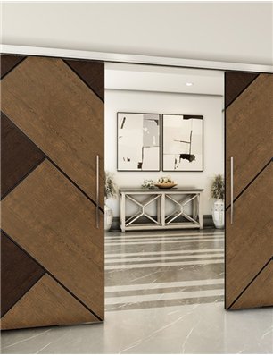 Holzschiebetür Slim-Line - Holz-Mix  Model 4026