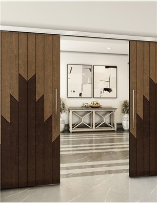 Holzschiebetür Slim-Line - Holz-Mix  Model 4039