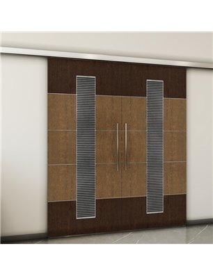 Holzschiebetür Slim-Line - Holz-Mix  Model 4067-2