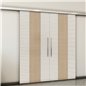 Holzschiebetür Slim-Line - Eiche und Weiss  Model 4013