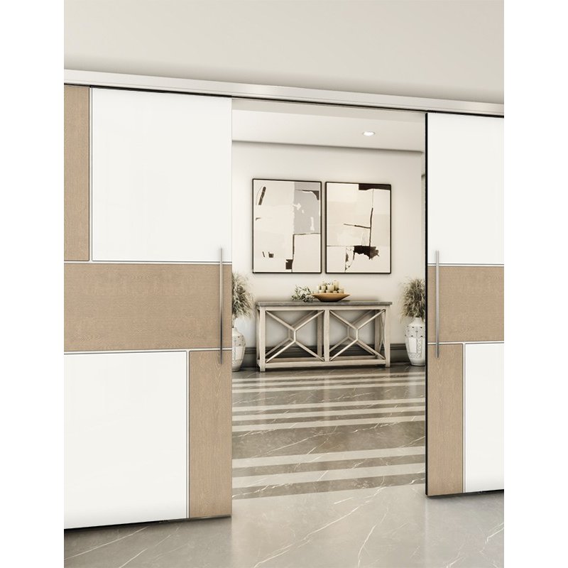 Holzschiebetür Slim-Line - Eiche und Weiss Model 4027 Holzschiebetür Slim-Line - Eiche und Weiss Model 4027